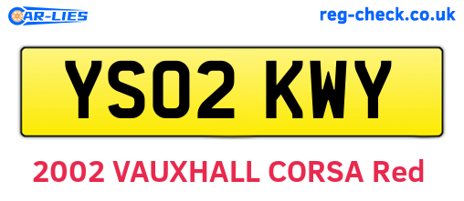 YS02KWY are the vehicle registration plates.