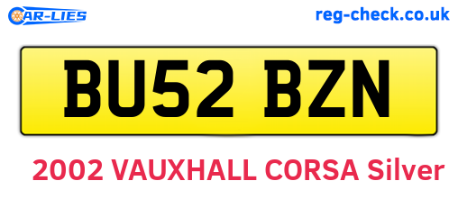 BU52BZN are the vehicle registration plates.