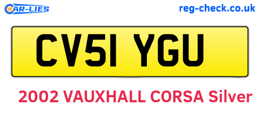 CV51YGU are the vehicle registration plates.