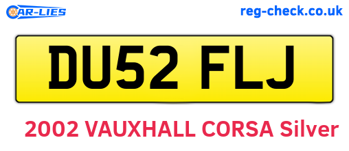 DU52FLJ are the vehicle registration plates.