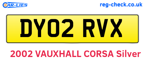 DY02RVX are the vehicle registration plates.
