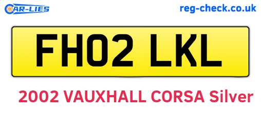 FH02LKL are the vehicle registration plates.