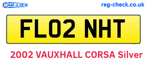FL02NHT are the vehicle registration plates.