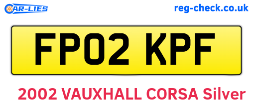 FP02KPF are the vehicle registration plates.
