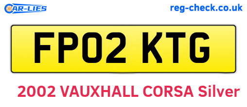 FP02KTG are the vehicle registration plates.