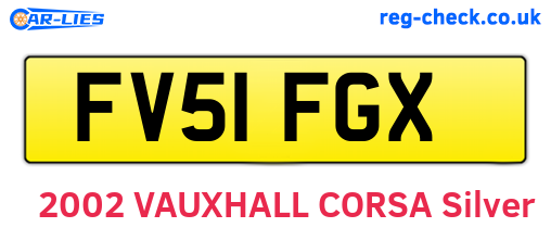 FV51FGX are the vehicle registration plates.