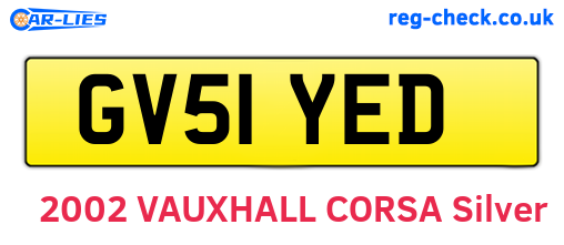 GV51YED are the vehicle registration plates.