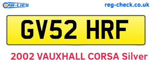 GV52HRF are the vehicle registration plates.