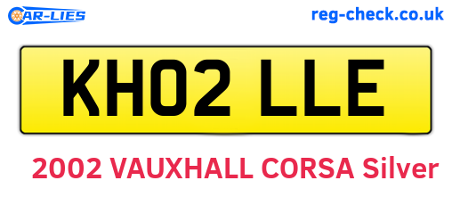 KH02LLE are the vehicle registration plates.