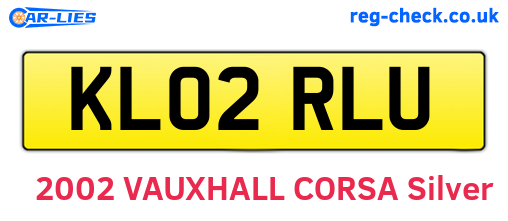 KL02RLU are the vehicle registration plates.