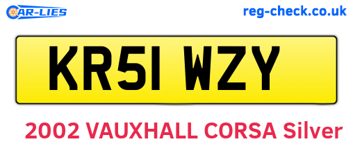KR51WZY are the vehicle registration plates.
