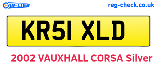 KR51XLD are the vehicle registration plates.