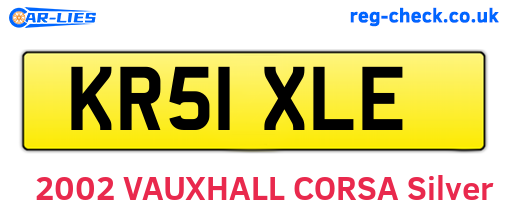 KR51XLE are the vehicle registration plates.