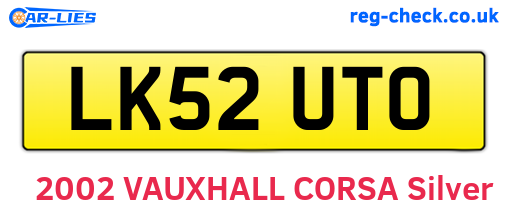 LK52UTO are the vehicle registration plates.