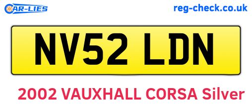 NV52LDN are the vehicle registration plates.