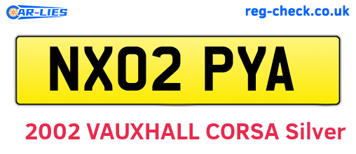 NX02PYA are the vehicle registration plates.