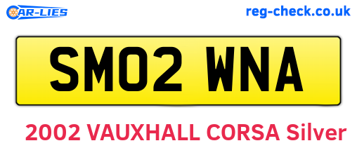 SM02WNA are the vehicle registration plates.
