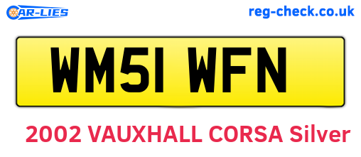 WM51WFN are the vehicle registration plates.