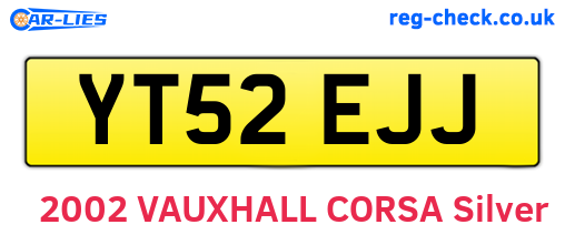 YT52EJJ are the vehicle registration plates.