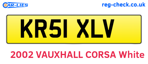 KR51XLV are the vehicle registration plates.