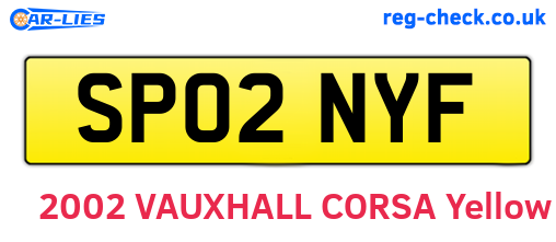 SP02NYF are the vehicle registration plates.