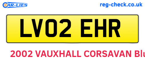 LV02EHR are the vehicle registration plates.