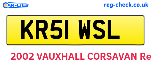 KR51WSL are the vehicle registration plates.
