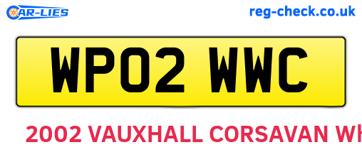 WP02WWC are the vehicle registration plates.