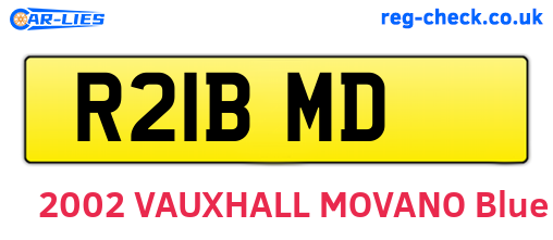 R21BMD are the vehicle registration plates.