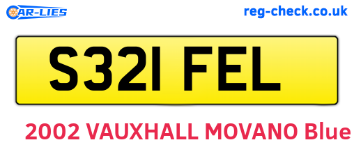 S321FEL are the vehicle registration plates.