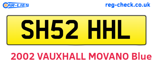 SH52HHL are the vehicle registration plates.