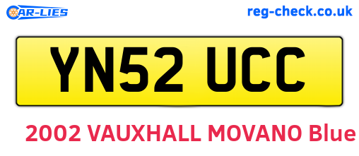 YN52UCC are the vehicle registration plates.