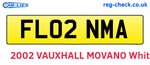FL02NMA are the vehicle registration plates.