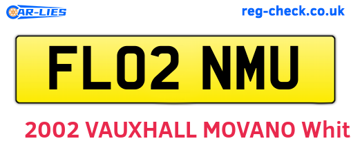 FL02NMU are the vehicle registration plates.