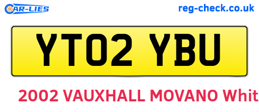 YT02YBU are the vehicle registration plates.