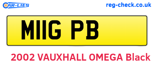 M11GPB are the vehicle registration plates.