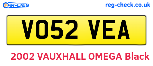VO52VEA are the vehicle registration plates.