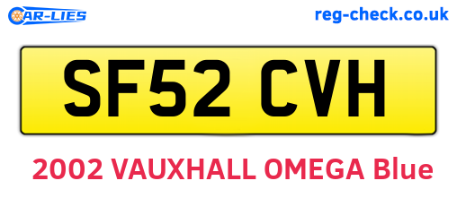 SF52CVH are the vehicle registration plates.