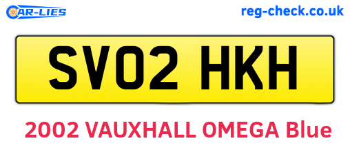SV02HKH are the vehicle registration plates.