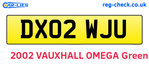 DX02WJU are the vehicle registration plates.