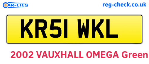 KR51WKL are the vehicle registration plates.
