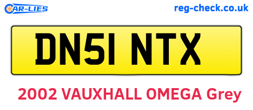 DN51NTX are the vehicle registration plates.