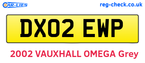 DX02EWP are the vehicle registration plates.