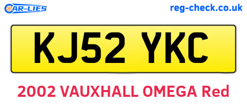 KJ52YKC are the vehicle registration plates.