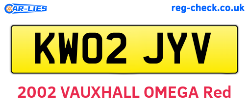 KW02JYV are the vehicle registration plates.