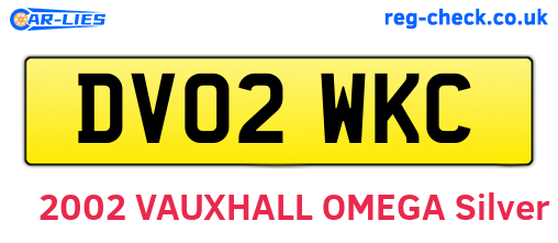 DV02WKC are the vehicle registration plates.