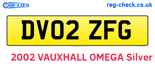 DV02ZFG are the vehicle registration plates.