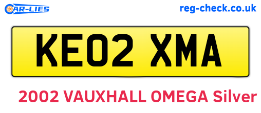 KE02XMA are the vehicle registration plates.
