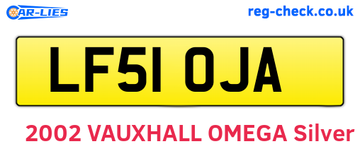 LF51OJA are the vehicle registration plates.