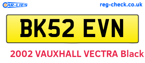BK52EVN are the vehicle registration plates.